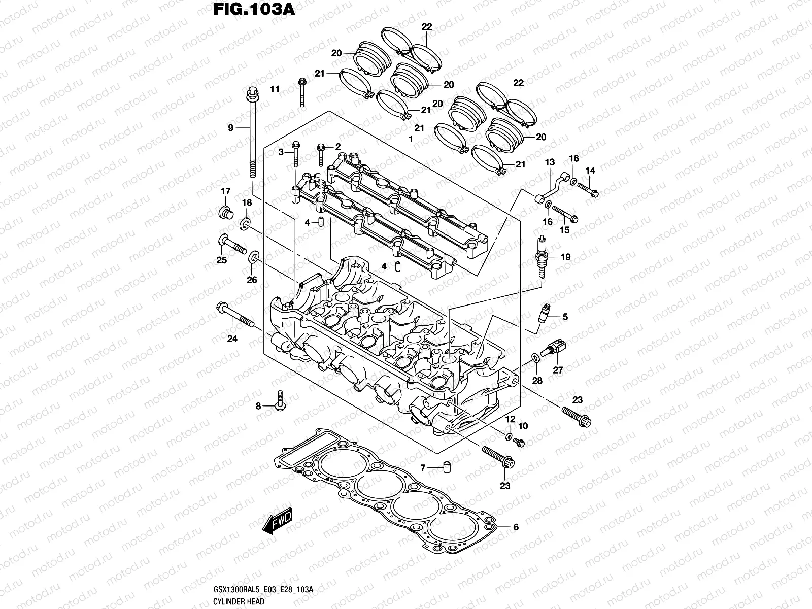 103A - CYLINDER HEAD (GSX1300RAL5 E03)