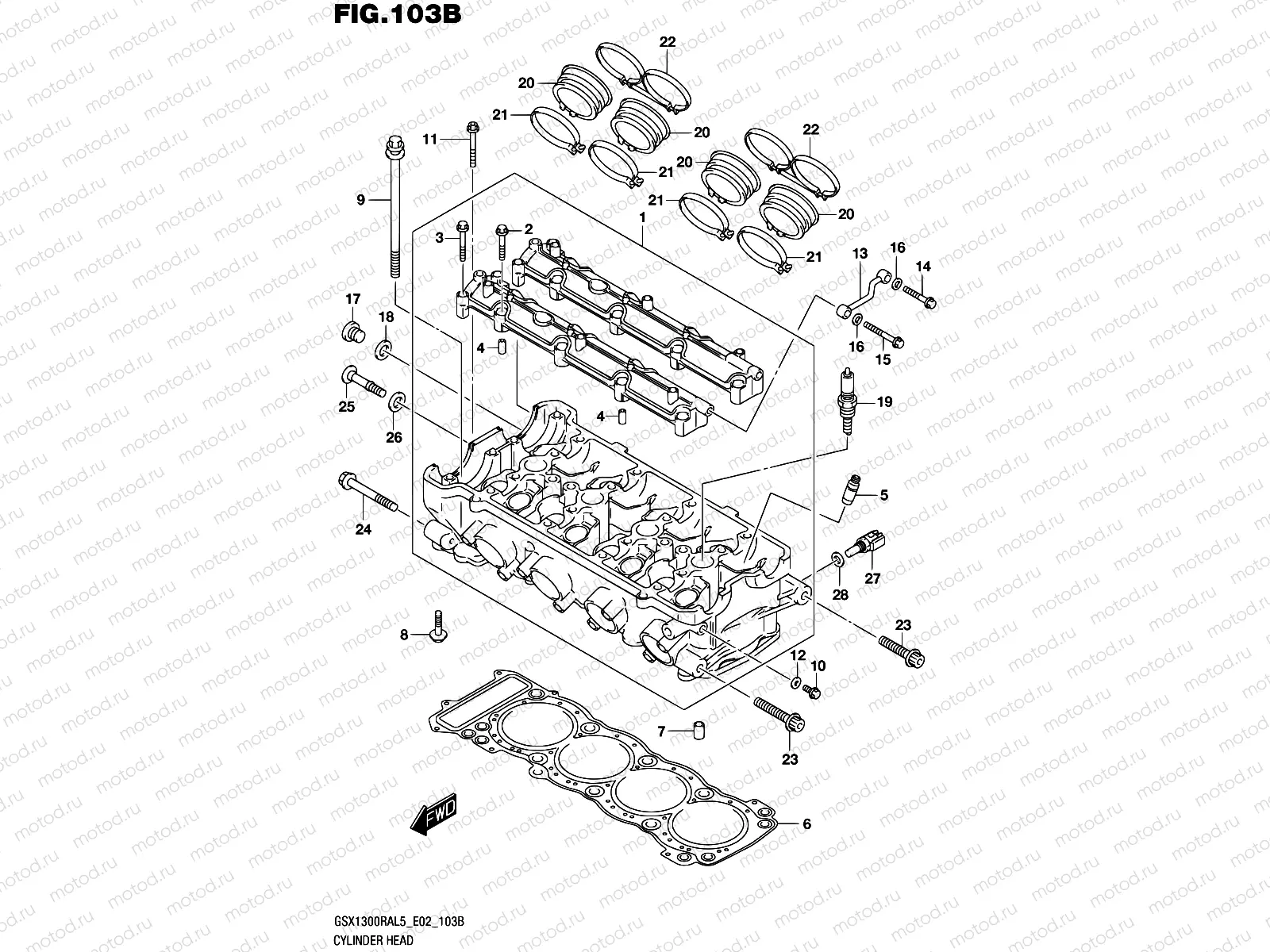 103B - CYLINDER HEAD (GSX1300RAL5 E19)