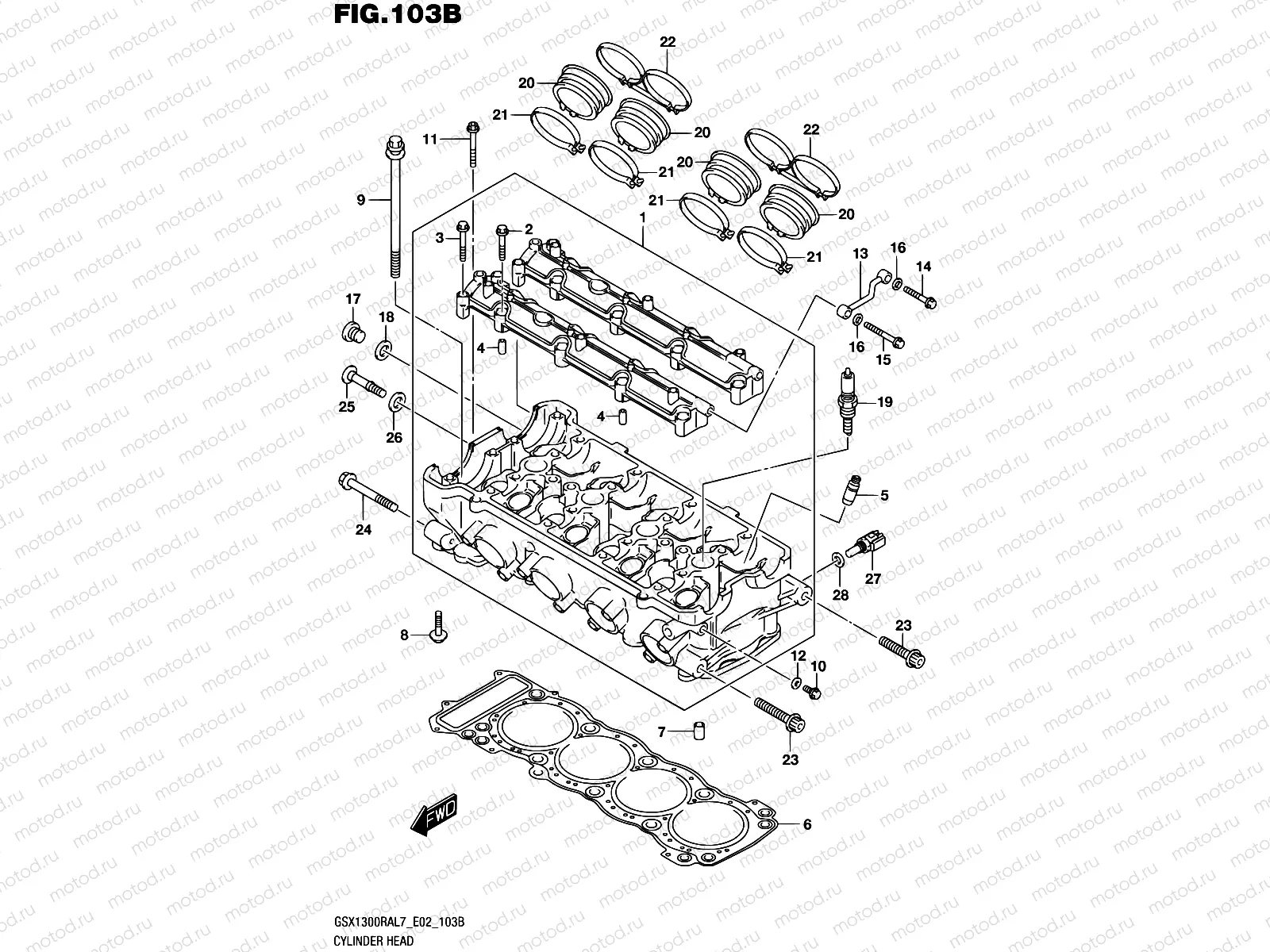 103B - CYLINDER HEAD (GSX1300RAL7 E19)