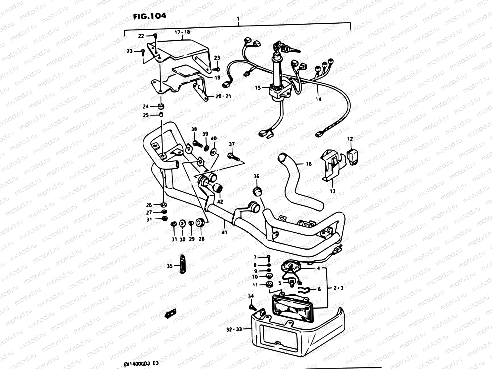 104 - CORNERING LAMP SET GV1400GDG/GTG/GDH/GDJ OPT