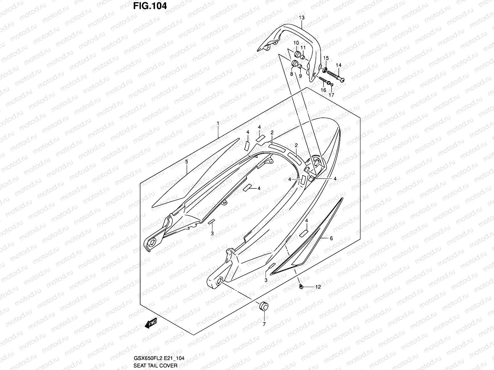 104 - SEAT TAIL COVER