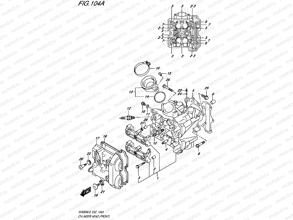 104A - CYLINDER HEAD (FRONT)