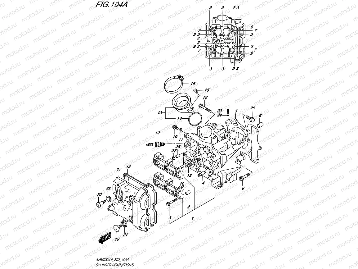 104A - CYLINDER HEAD (FRONT)