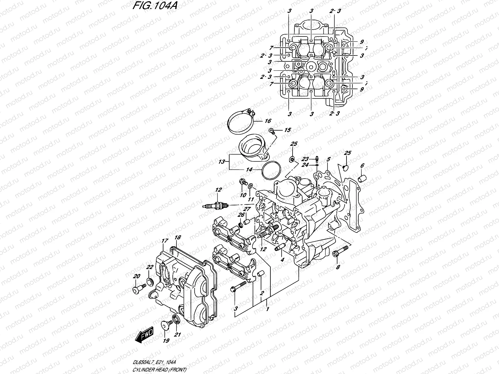 104A - CYLINDER HEAD (FRONT)