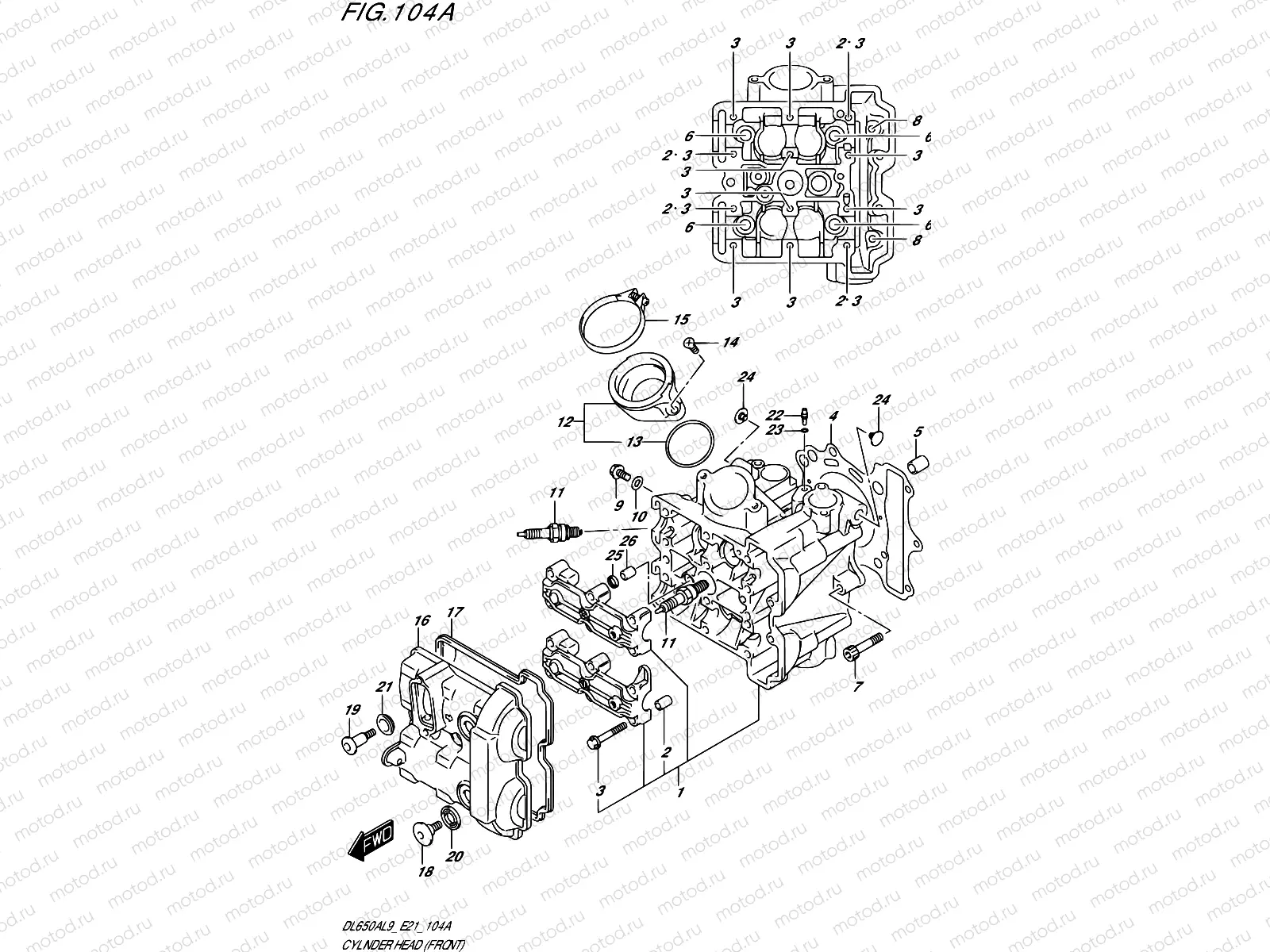 104A - CYLINDER HEAD (FRONT)