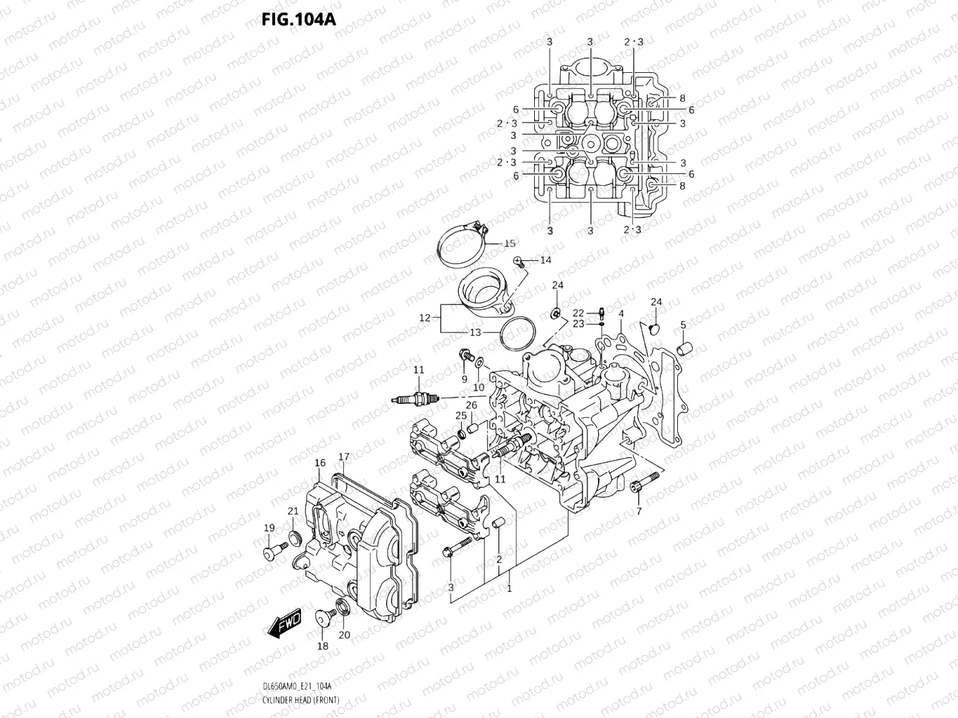 104A - CYLINDER HEAD (FRONT)