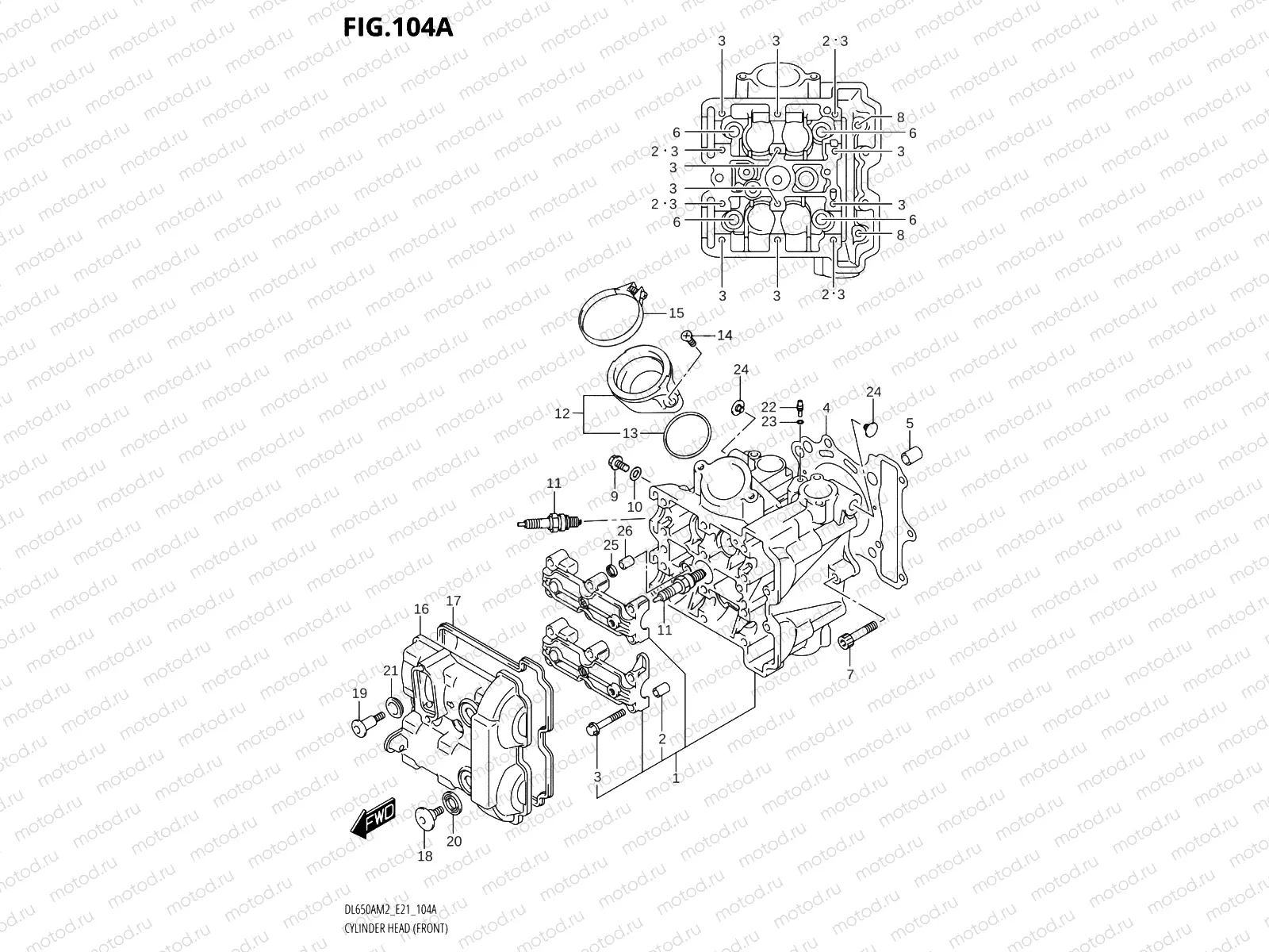 104A - CYLINDER HEAD (FRONT)