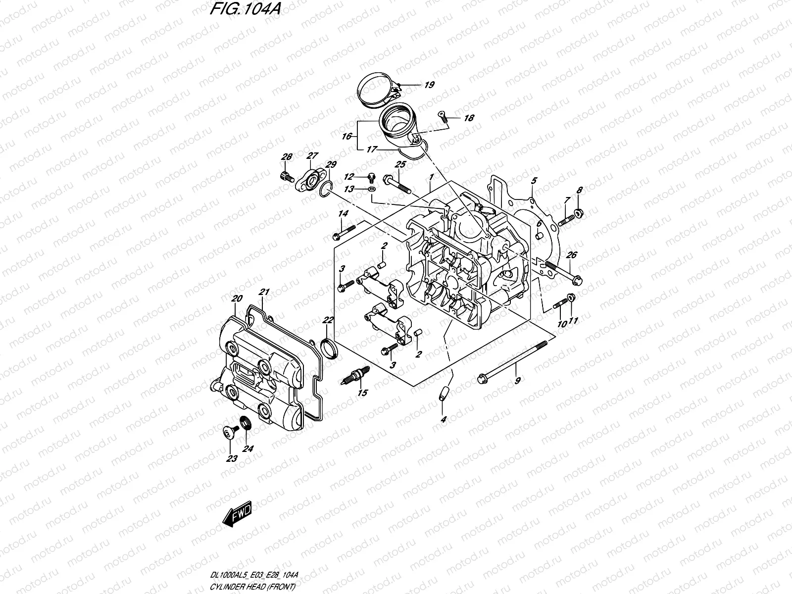 104A - CYLINDER HEAD (FRONT)