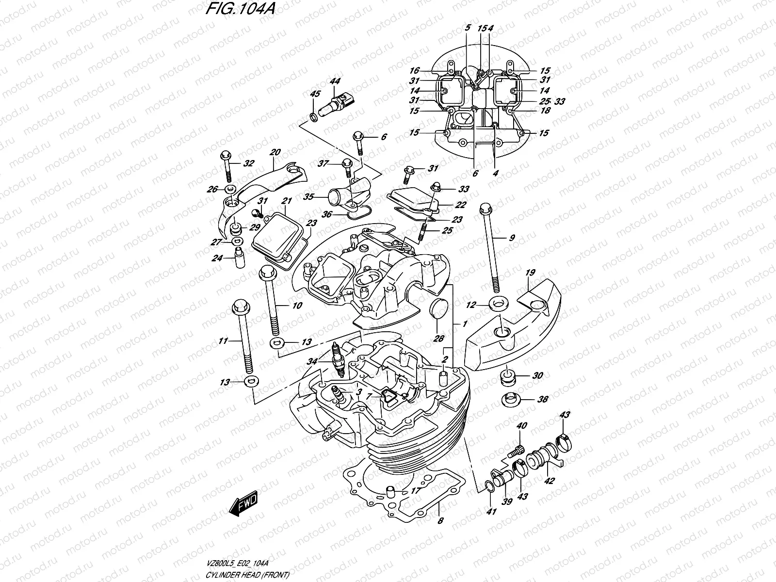 104A - CYLINDER HEAD (FRONT)