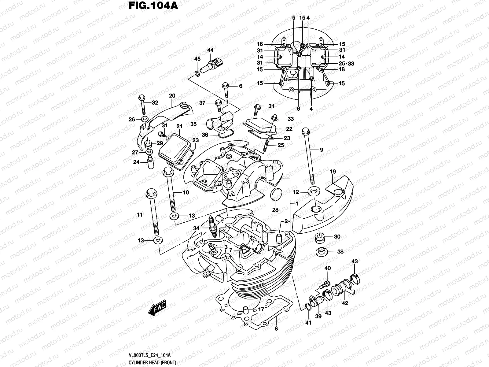 104A - CYLINDER HEAD (FRONT)