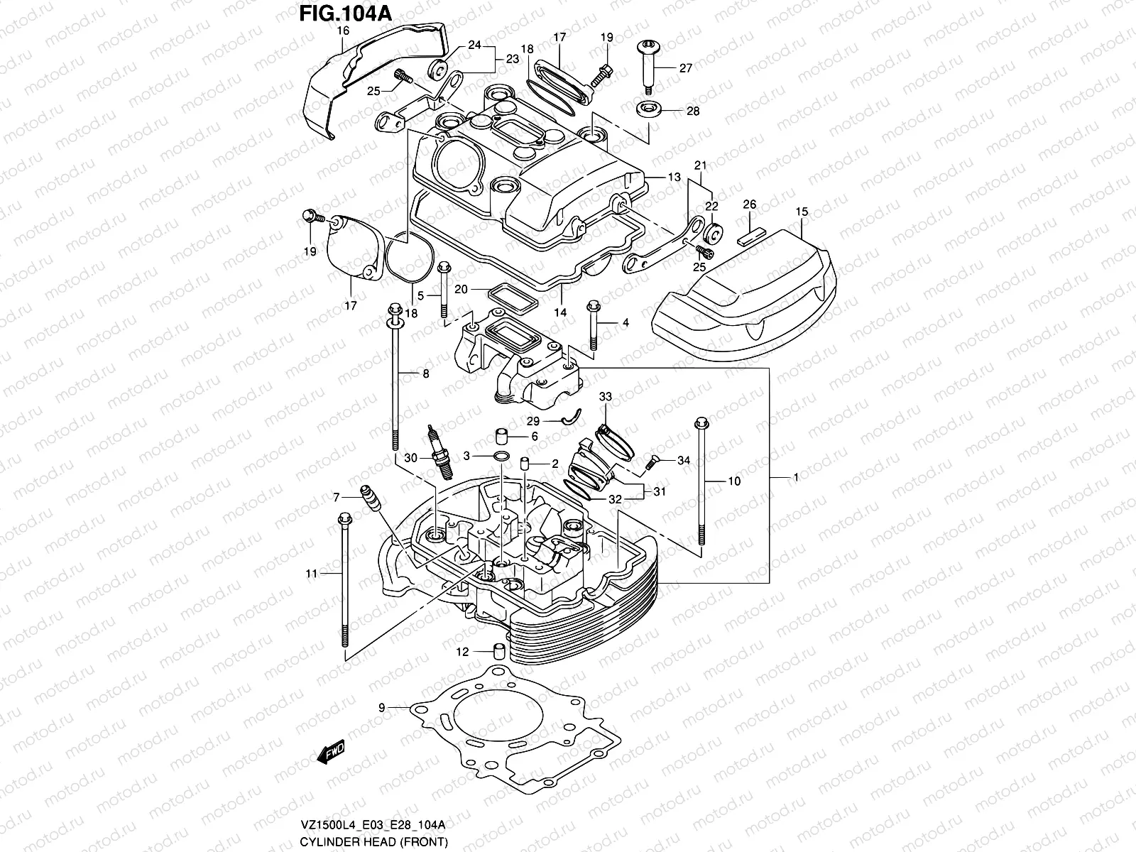 104A - CYLINDER HEAD (FRONT)