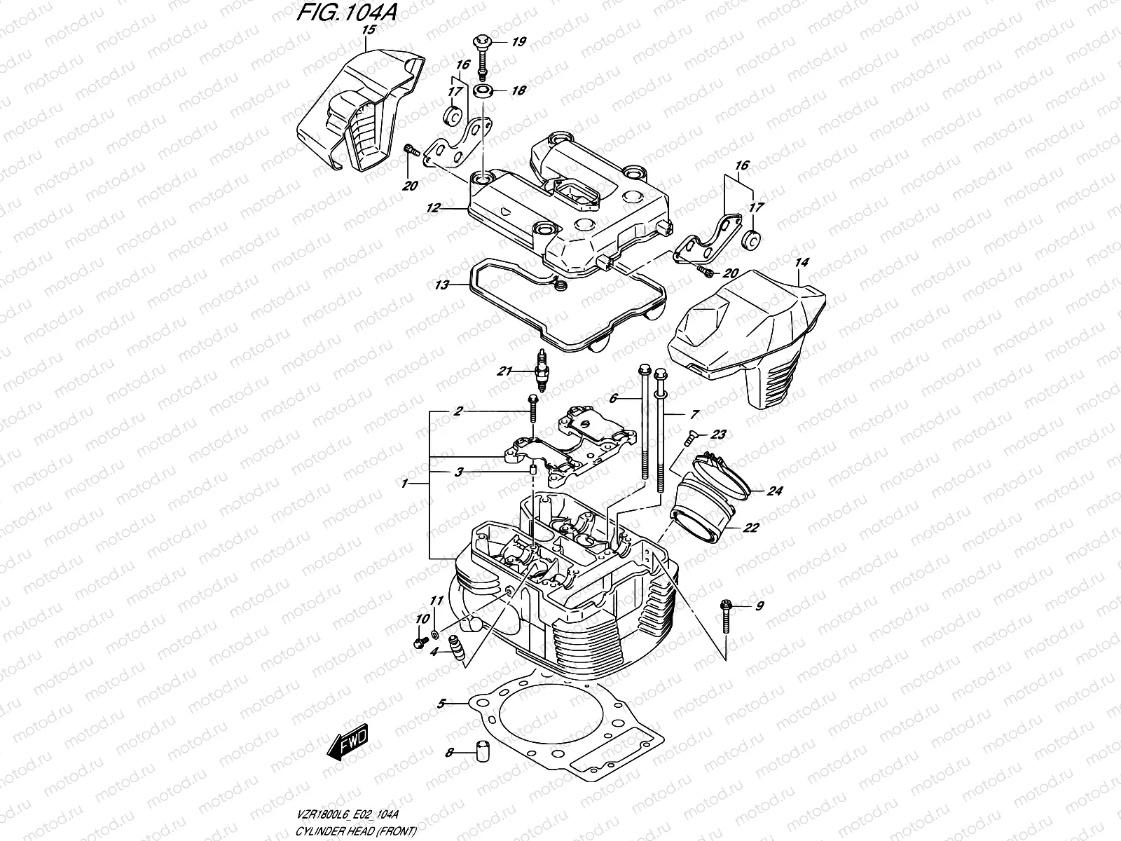 104A - CYLINDER HEAD (FRONT) (VZR1800L6 E19)