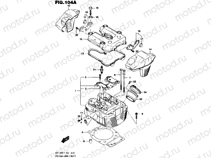 104A - CYLINDER HEAD (FRONT) (VZR1800L7 E19)