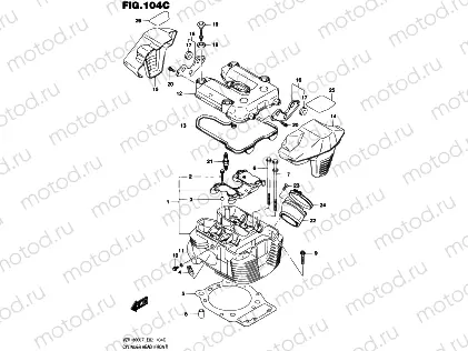 104C - CYLINDER HEAD (FRONT) (VZR1800BZL7 E19)