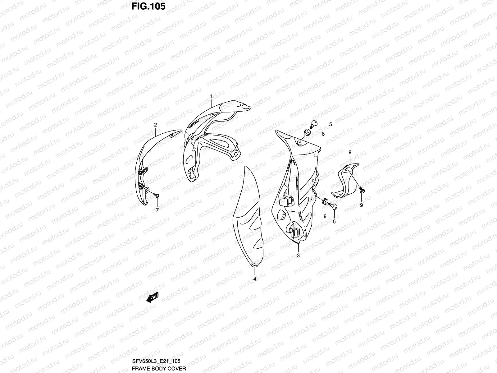 105 - FRAME BODY COVER