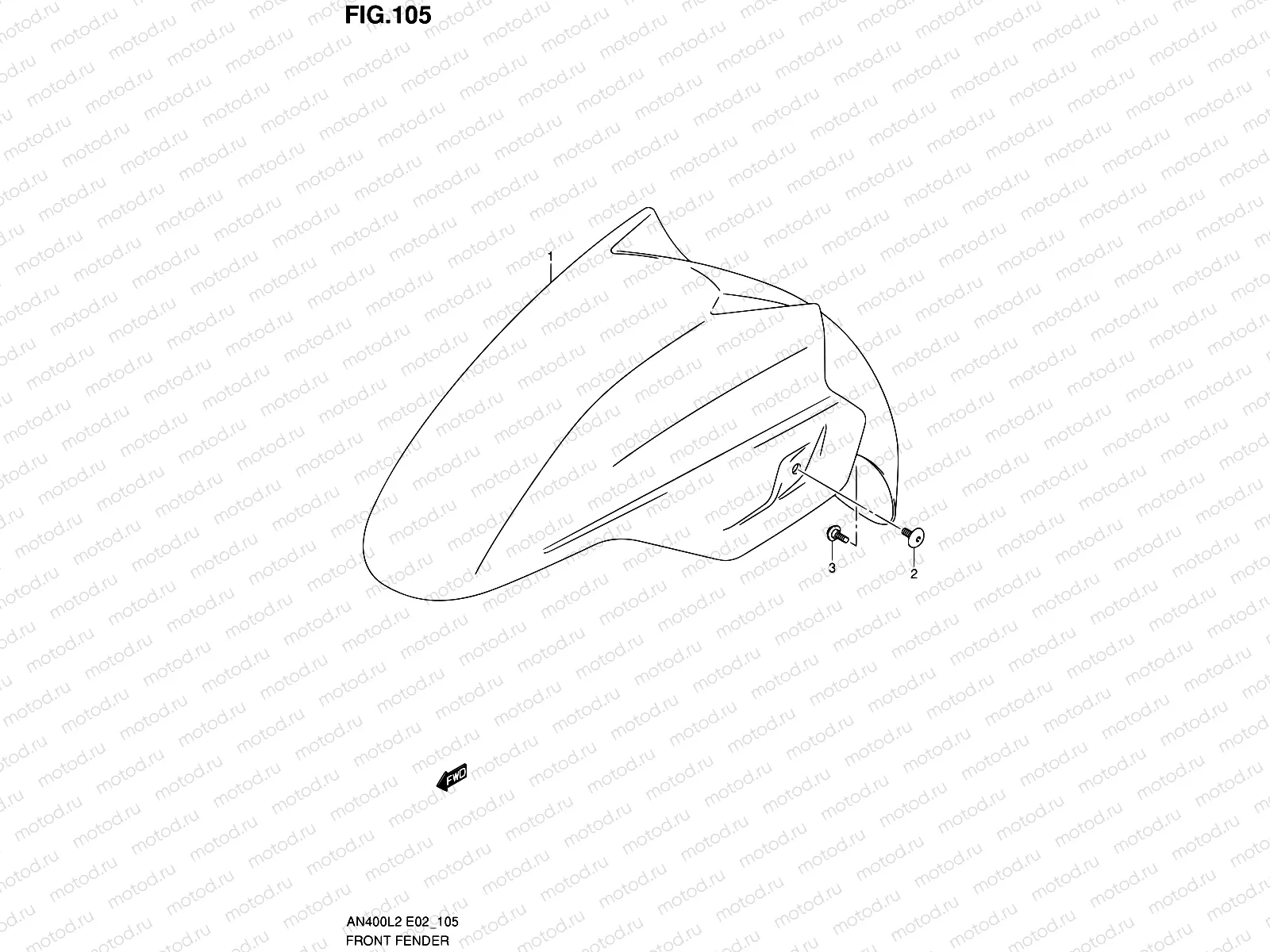 105 - FRONT FENDER (AN400L2 E02)