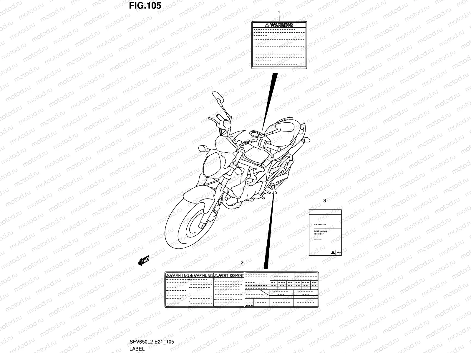 105 - LABEL (SFV650UL2 E24)