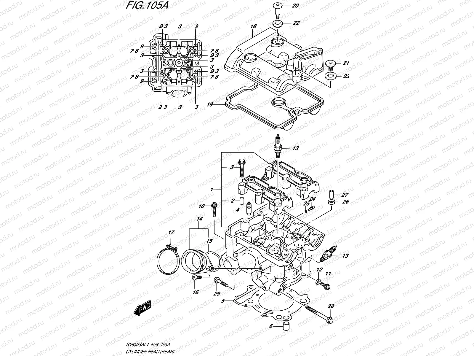 105A - CYLINDER HEAD (REAR)