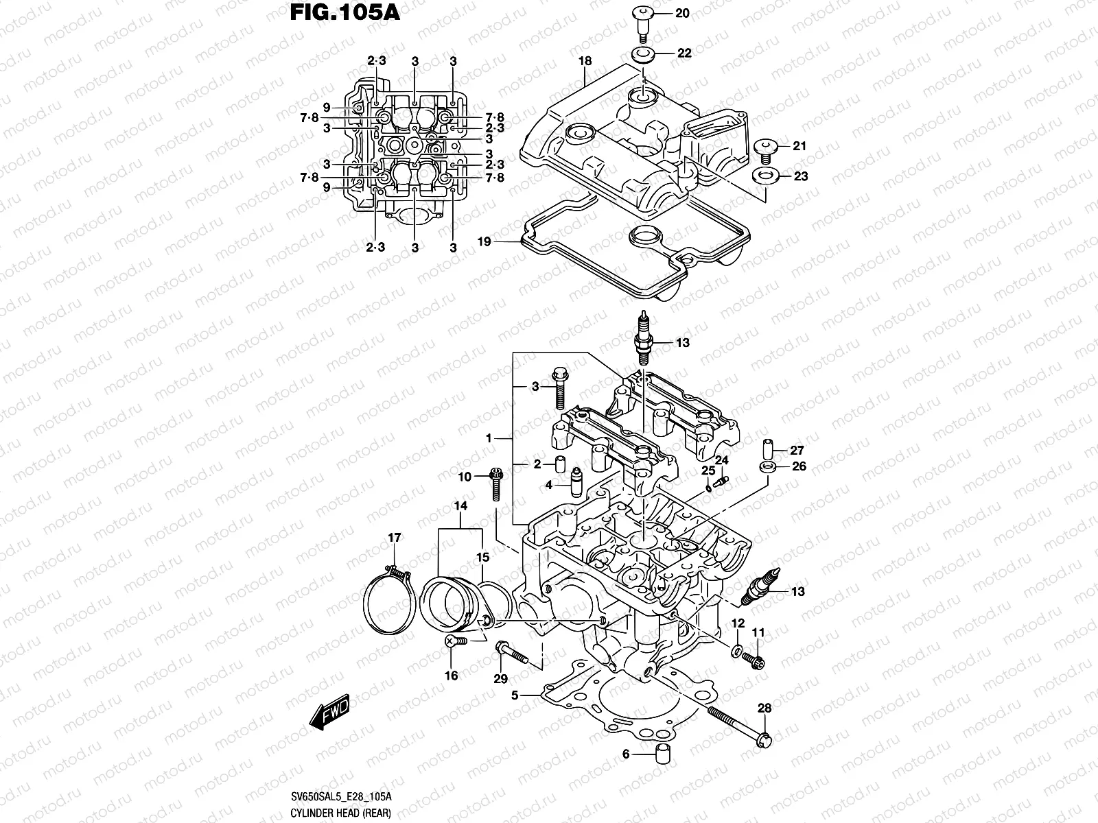 105A - CYLINDER HEAD (REAR)
