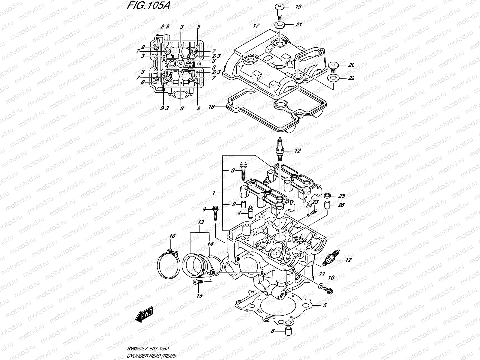 105A - CYLINDER HEAD (REAR)
