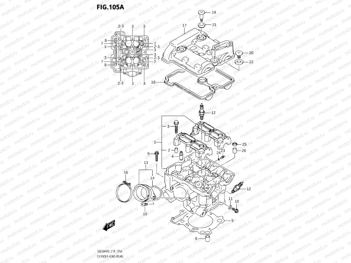 105A - CYLINDER HEAD (REAR)