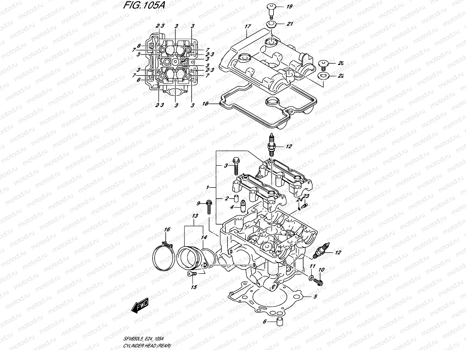105A - CYLINDER HEAD (REAR)