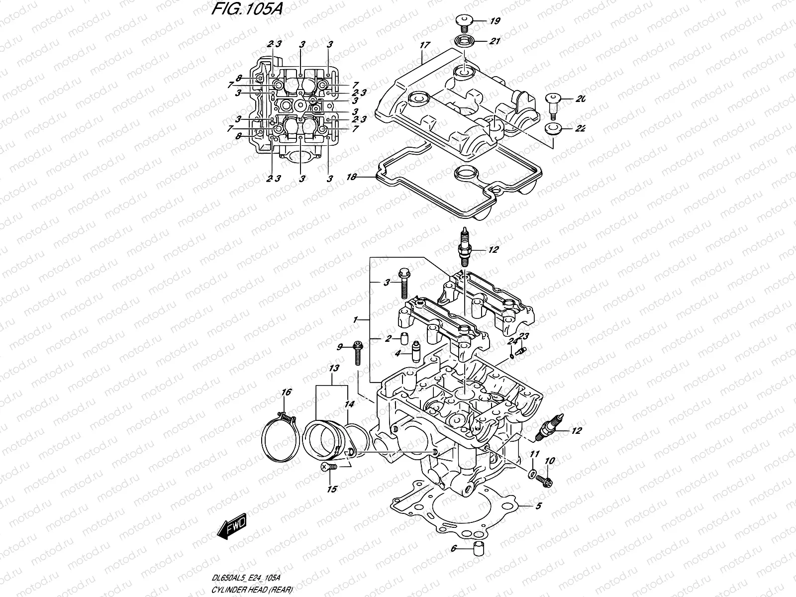 105A - CYLINDER HEAD (REAR)