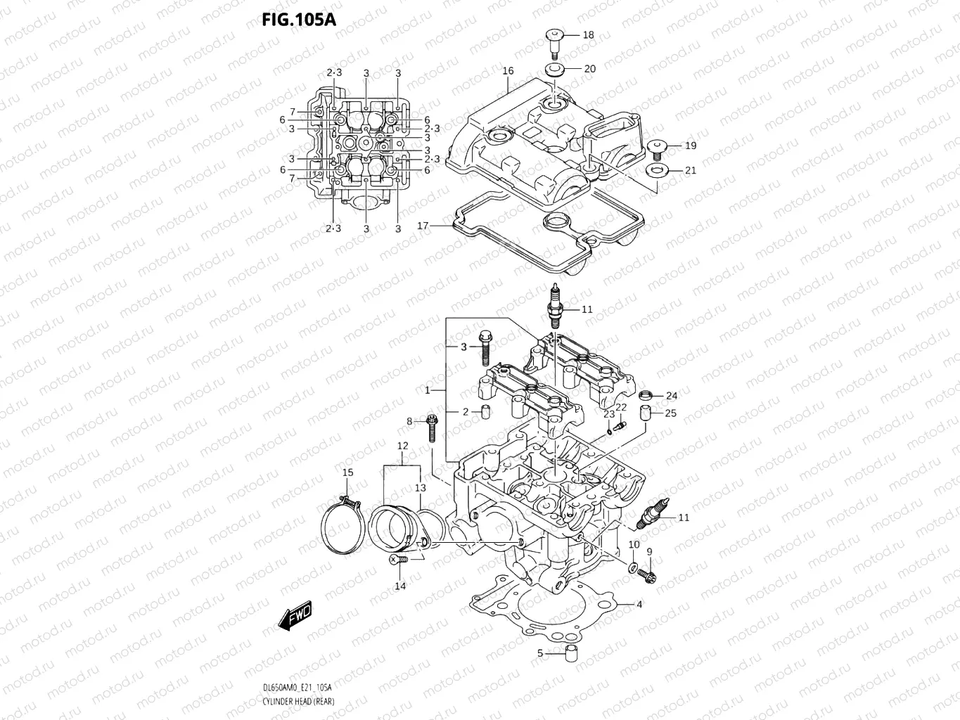 105A - CYLINDER HEAD (REAR)