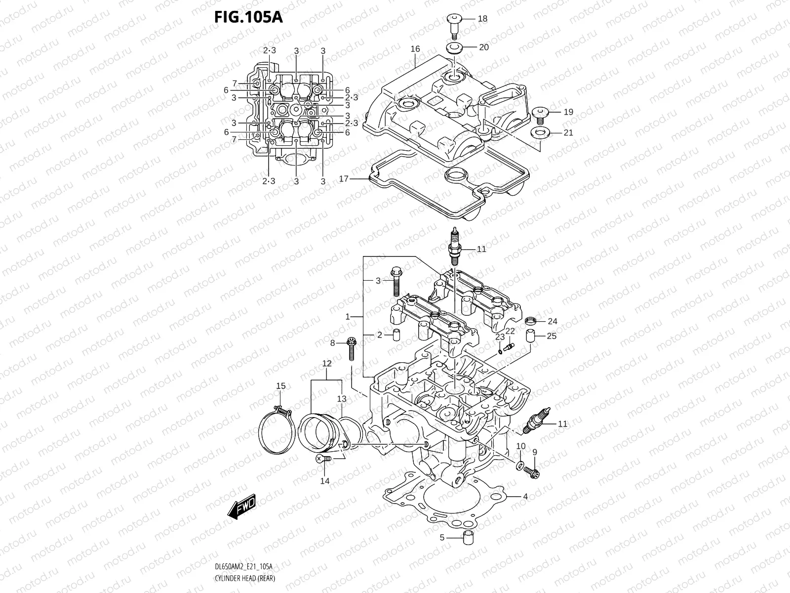 105A - CYLINDER HEAD (REAR)