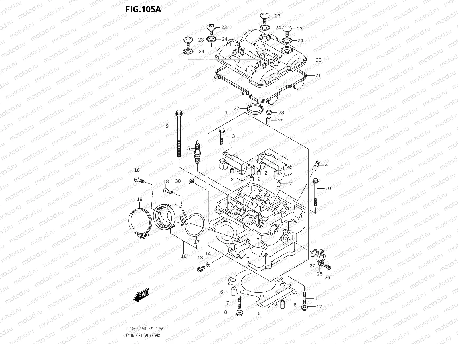105A - CYLINDER HEAD (REAR)