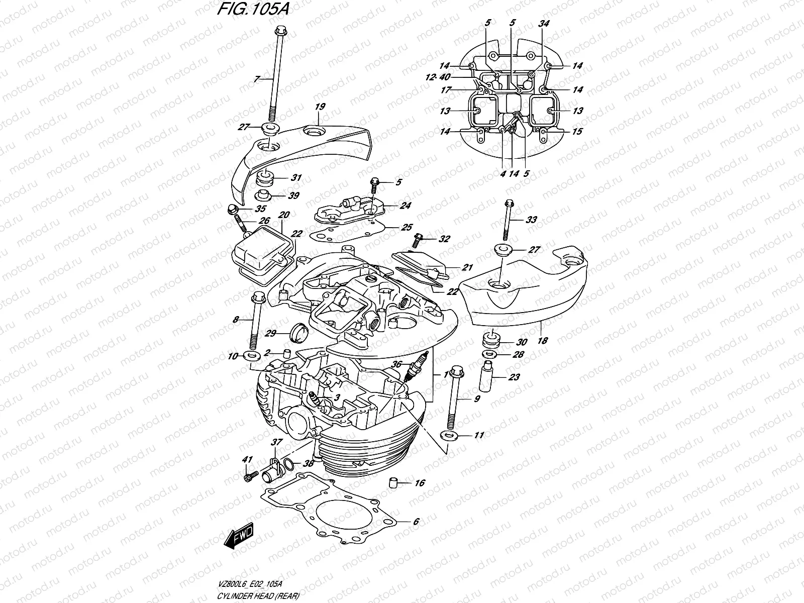 105A - CYLINDER HEAD (REAR)