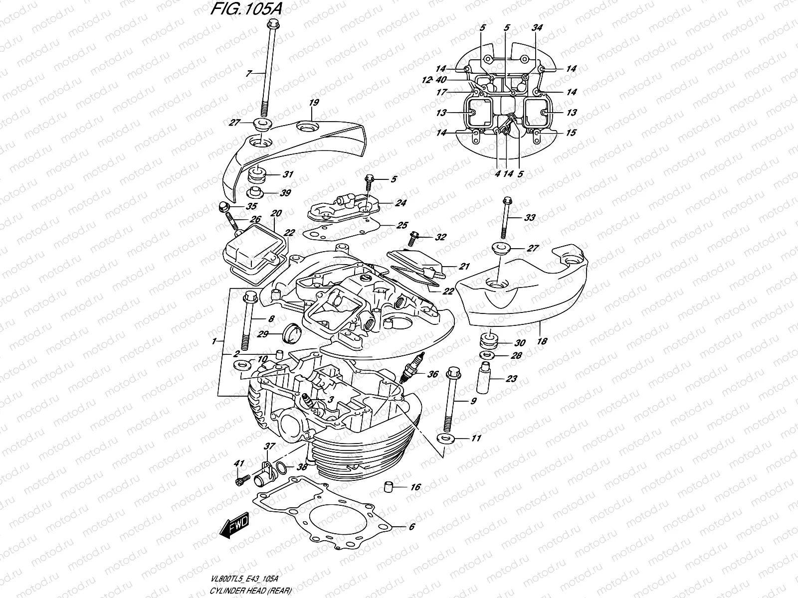 105A - CYLINDER HEAD (REAR)