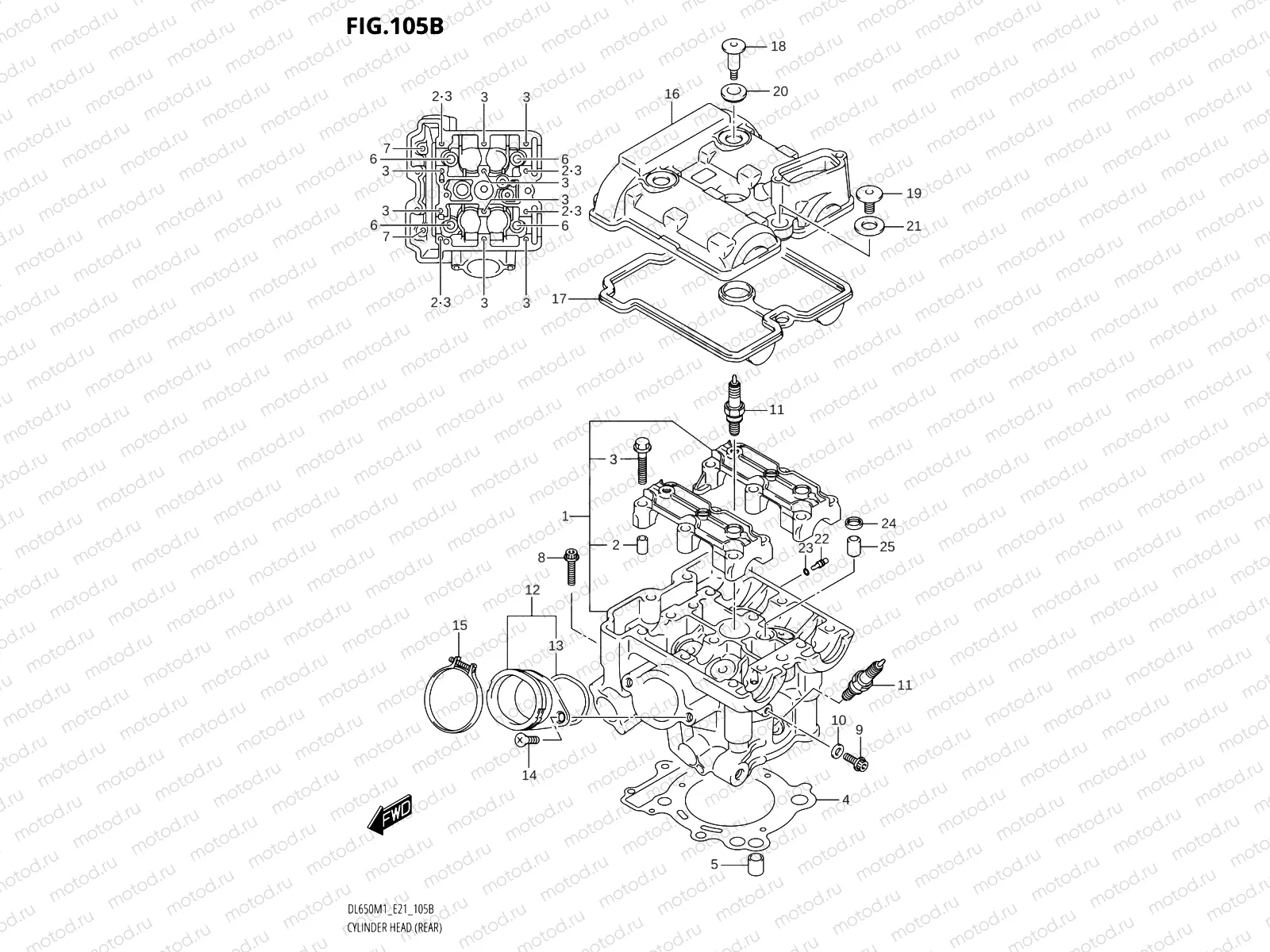 105B - CYLINDER HEAD (REAR)