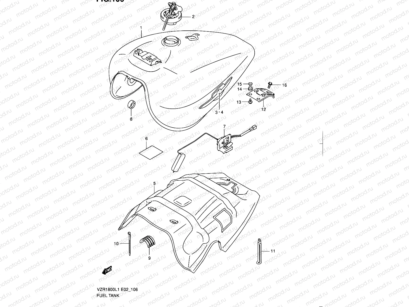 106 - FUEL TANK (VZR1800L1 E02)