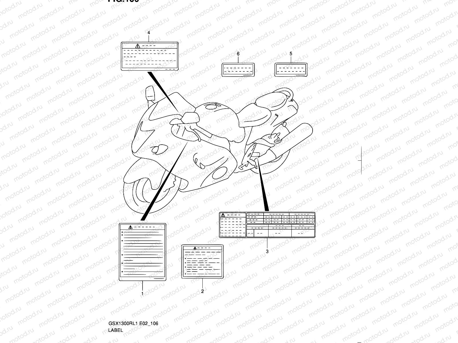 106 - LABEL (GSX1300RL1 E14)