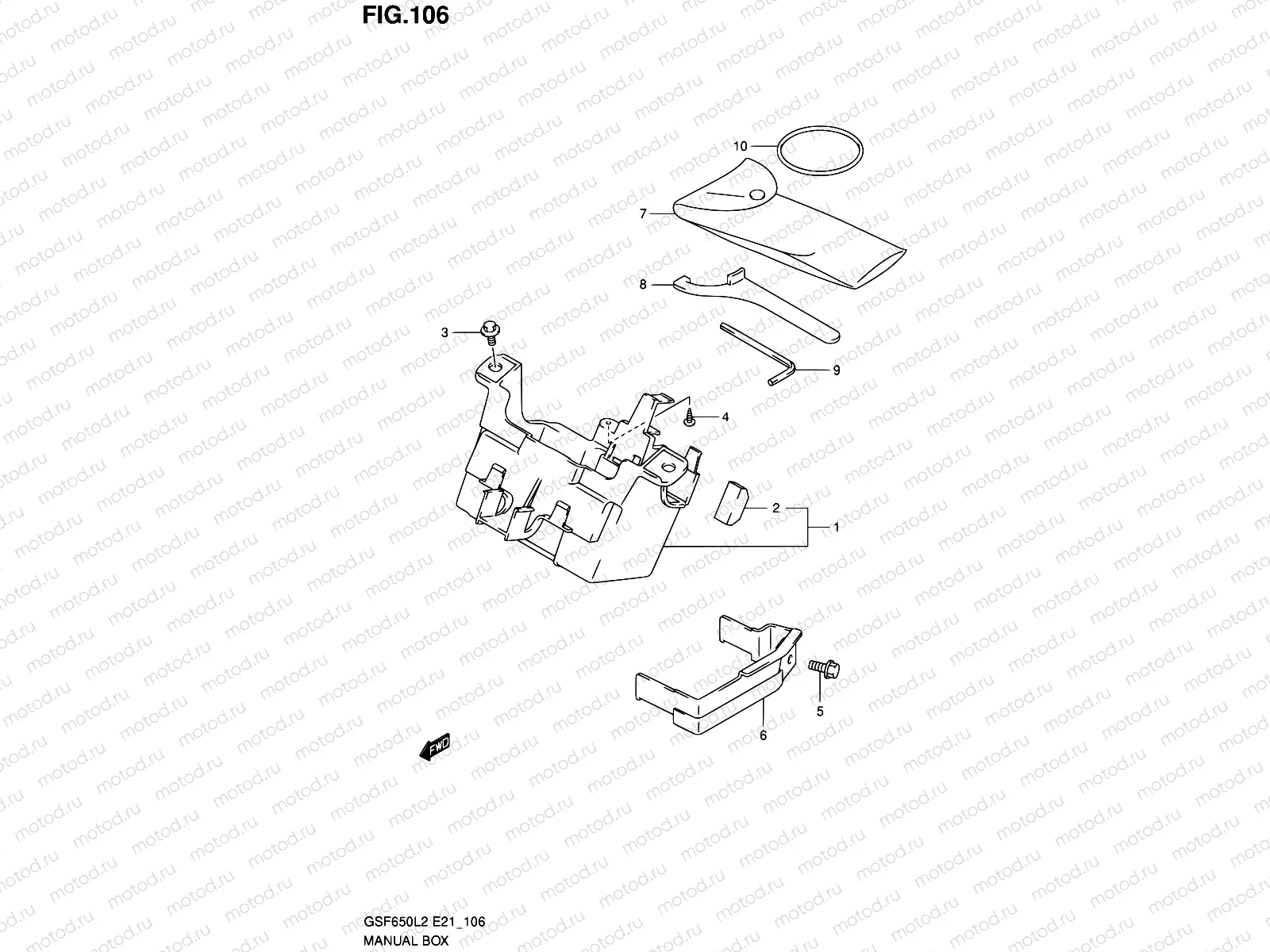 106 - MANUAL BOX (GSF650SUAL2 E21)