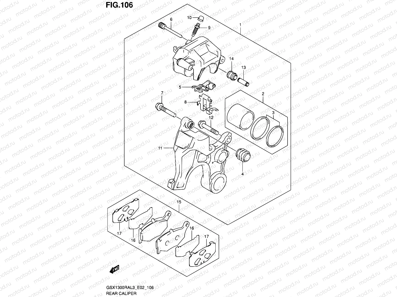 106 - REAR CALIPER