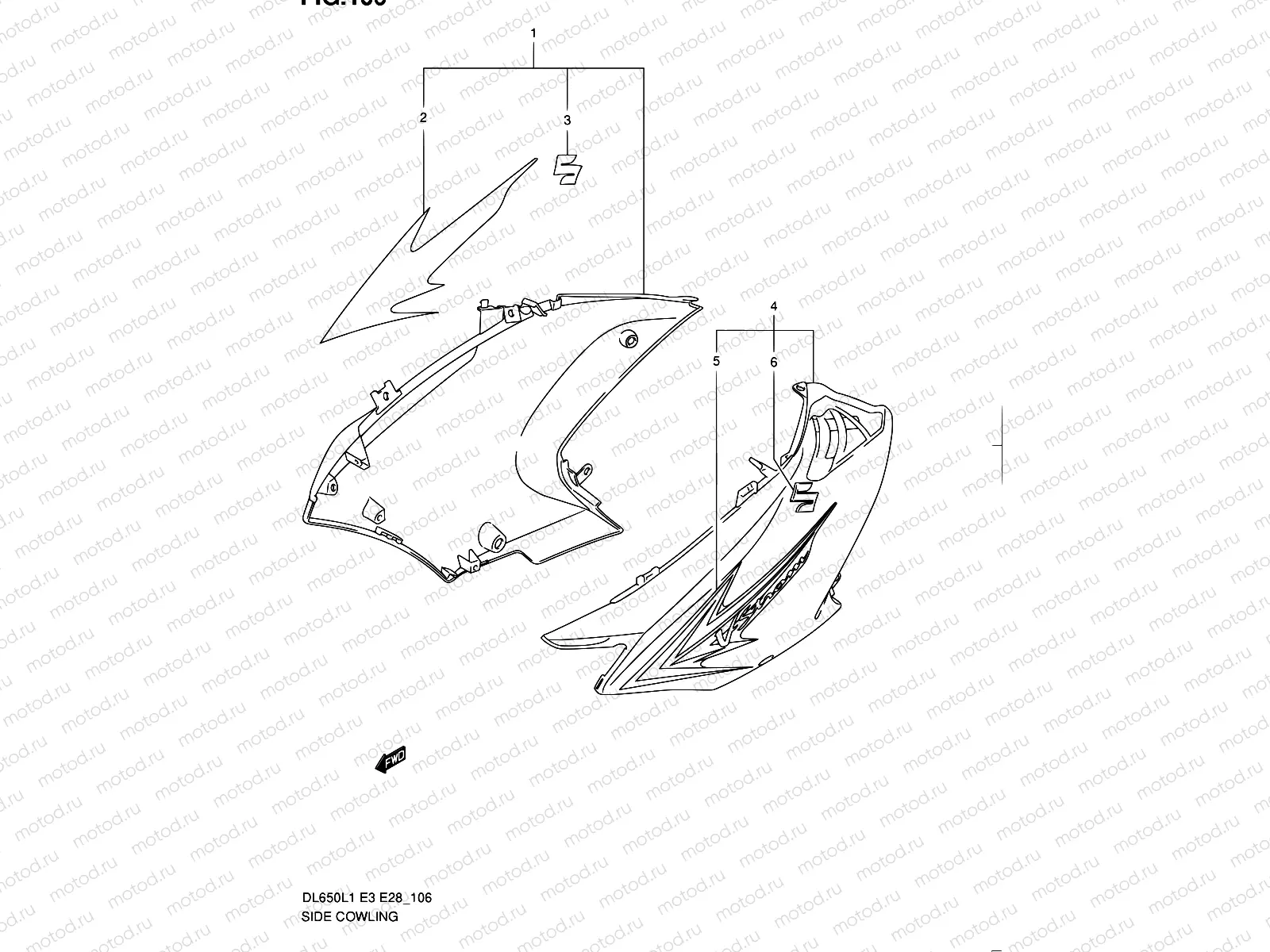 106 - SIDE COWLING