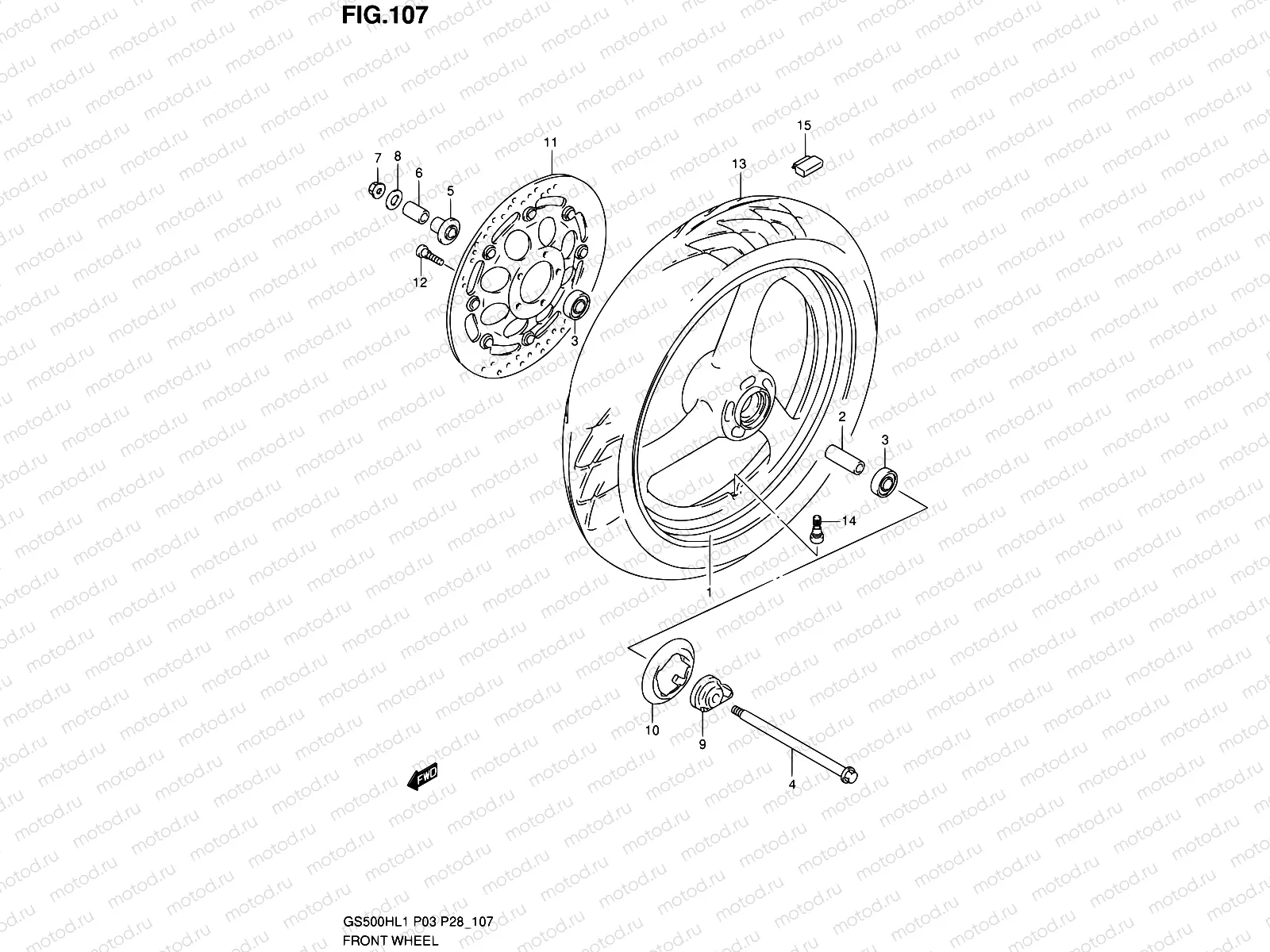 107 - FRONT WHEEL