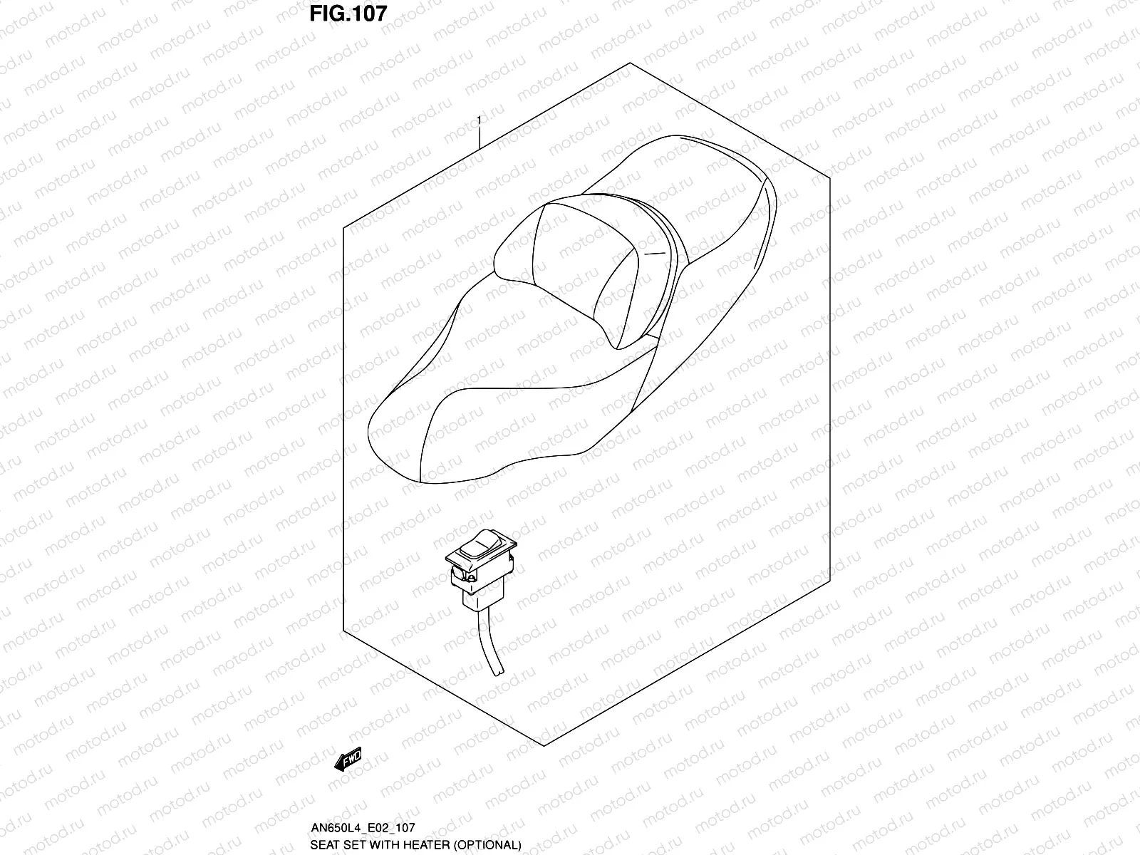 107 - SEAT SET WITH HEATER (OPTIONAL) (AN650L4 E19)