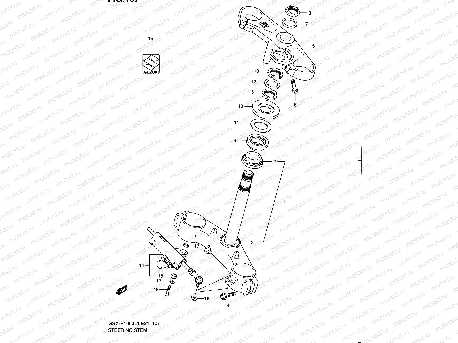 107 - STEERING STEM