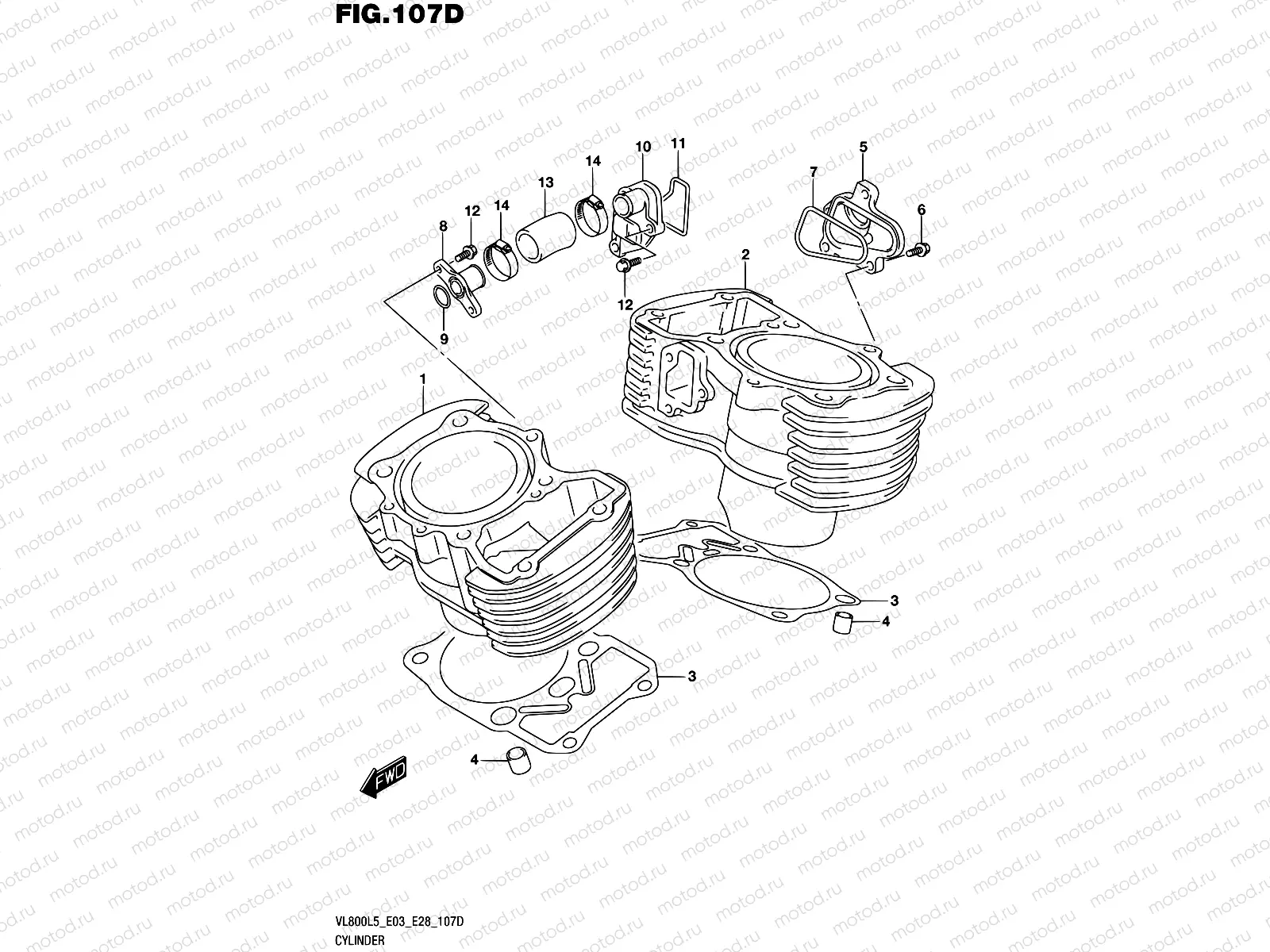 107D - CYLINDER (VL800TL5 E28)