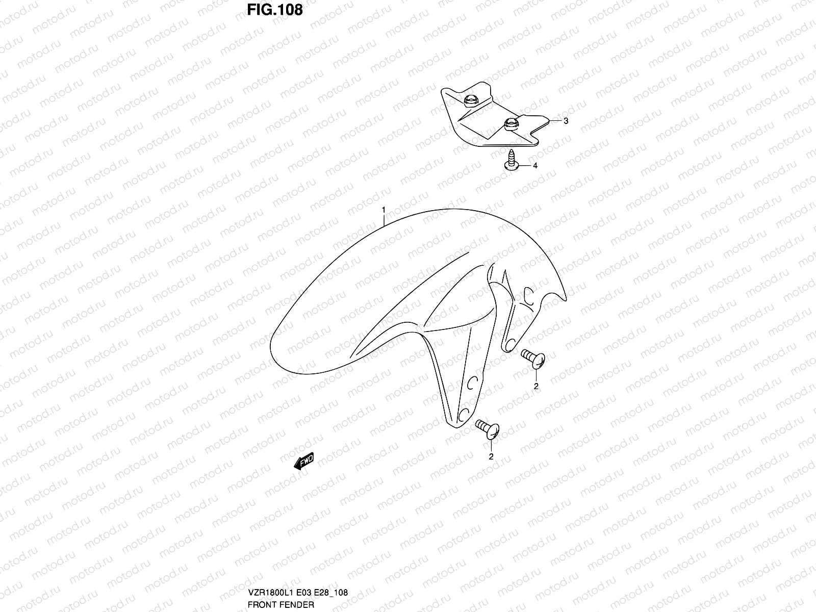 108 - FRONT FENDER (VZR1800L1 E33)