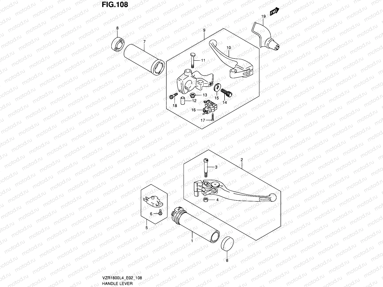 108 - HANDLE LEVER (VZR1800UFL4 E19)