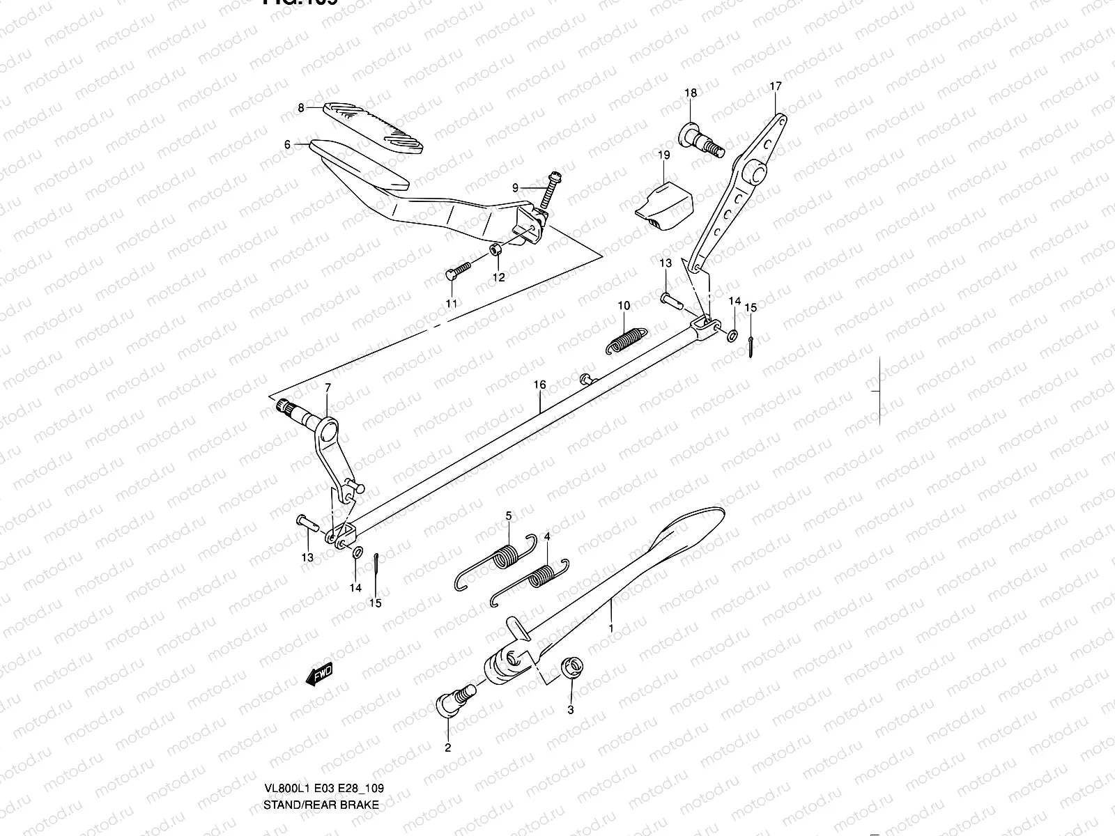 109 - STAND - REAR BRAKE