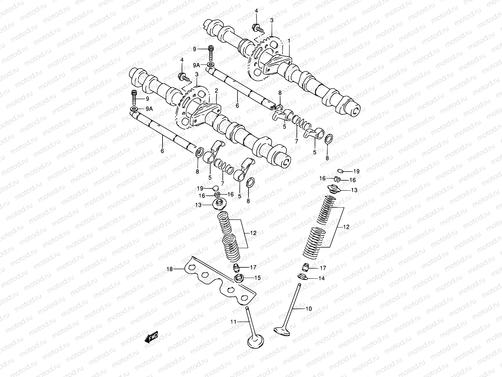10A - CAM SHAFT / VALVE (MODEL N/P/R/S/T)