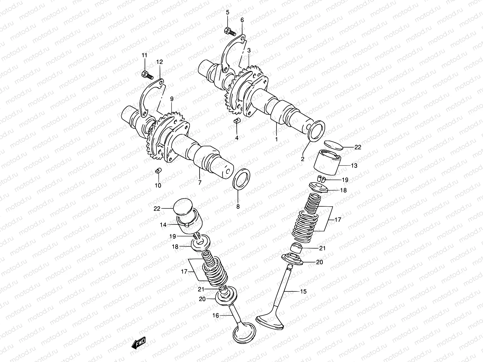 10A - CAM SHAFT - VALVE (MODEL R/S/T)