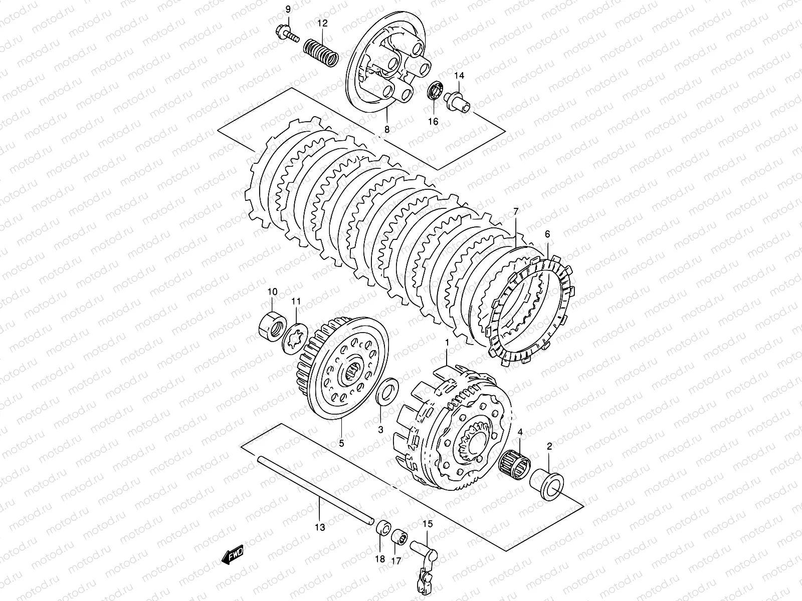 10A - CLUTCH (MODEL W/X/Y)