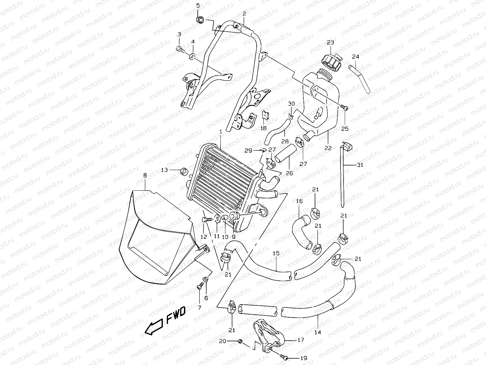10A - RADIATOR (MODEL  AY50WR K1)