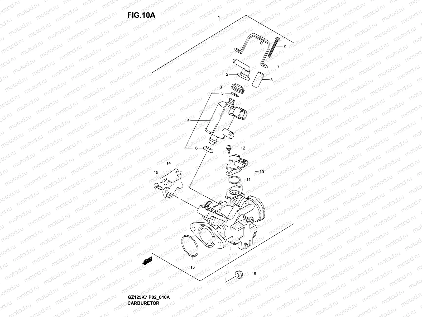 10A - THROTTLE BODY ASSY (MODEL K7)